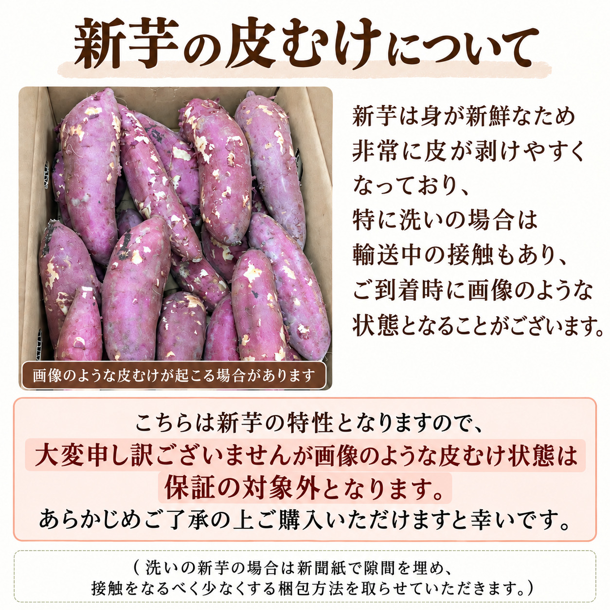 新芋の皮や表面の特徴について