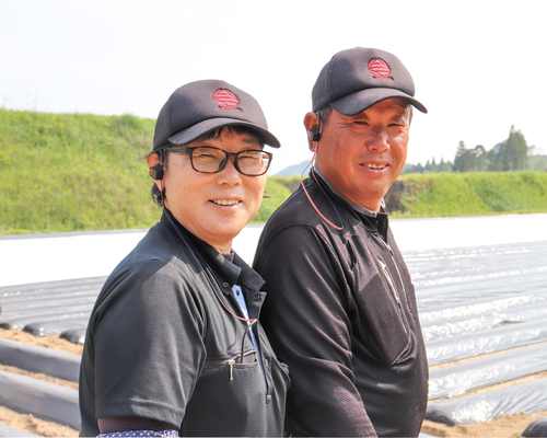 さつまいも農家の笑顔