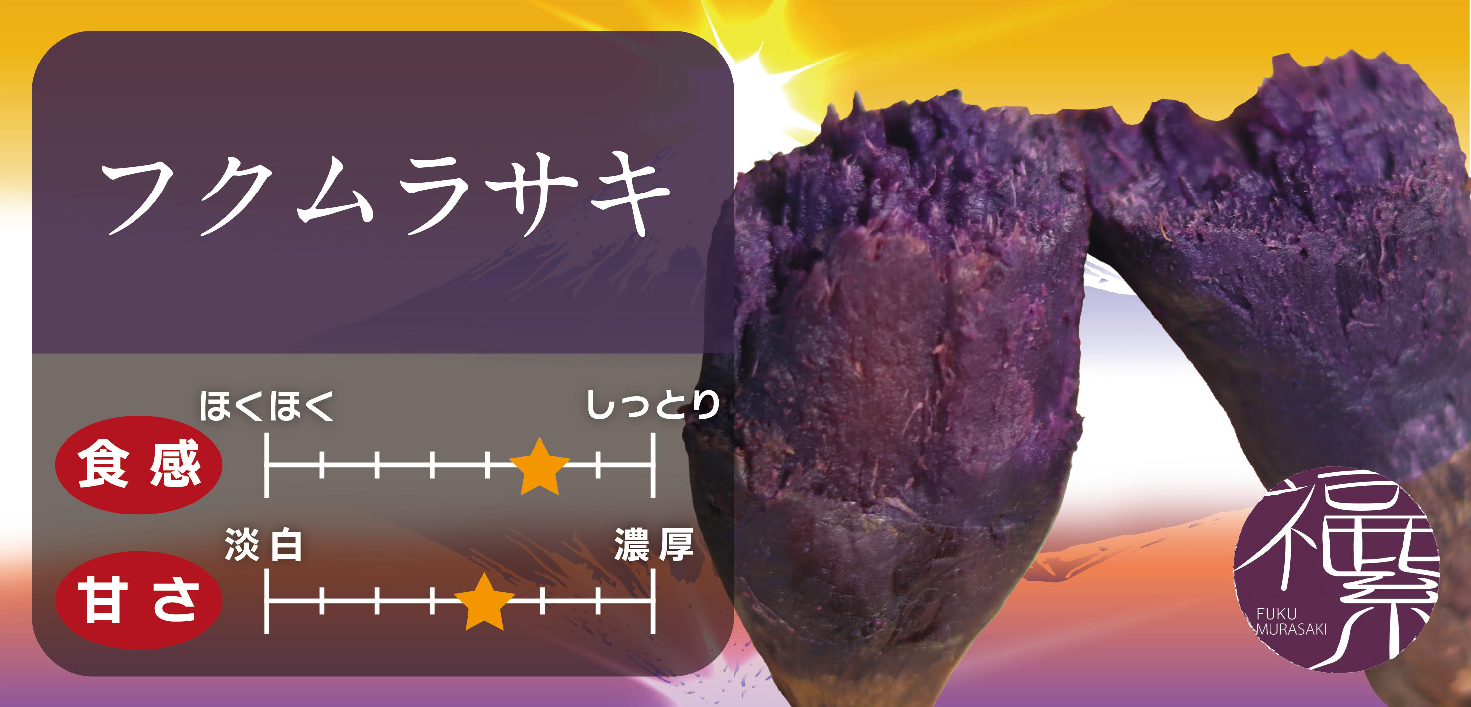 フクムラサキ｜紫芋なのに甘みが強くねっとり美味しい新品種