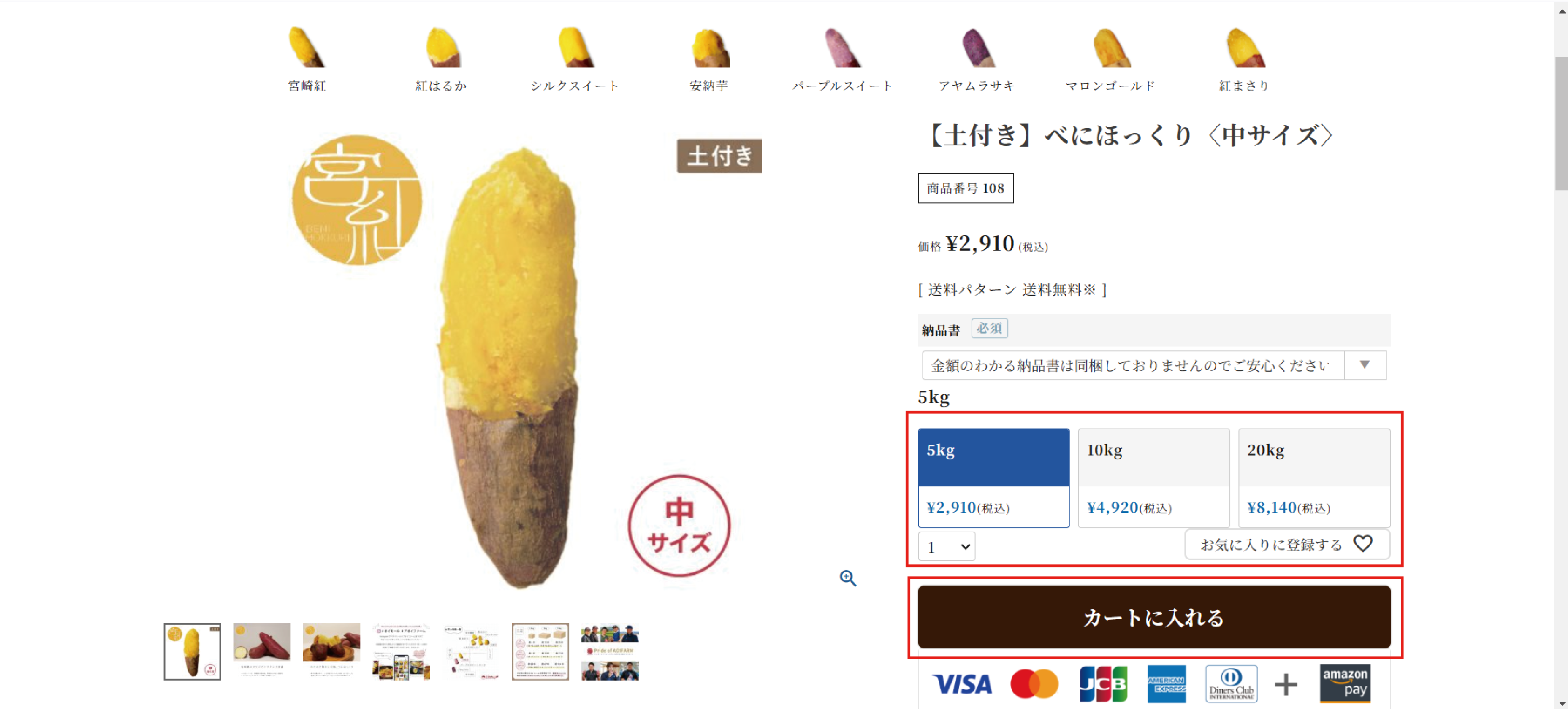 パソコン版商品をカートに入れる