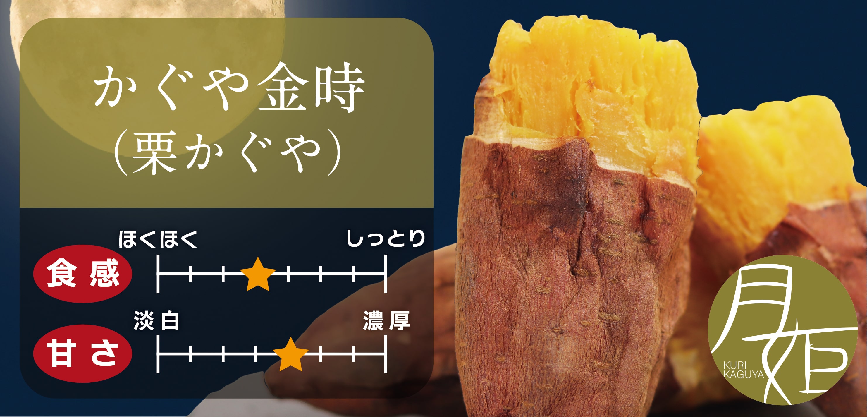 栗かぐや｜栗のようなホクホク感と鮮やかな黄色が特徴