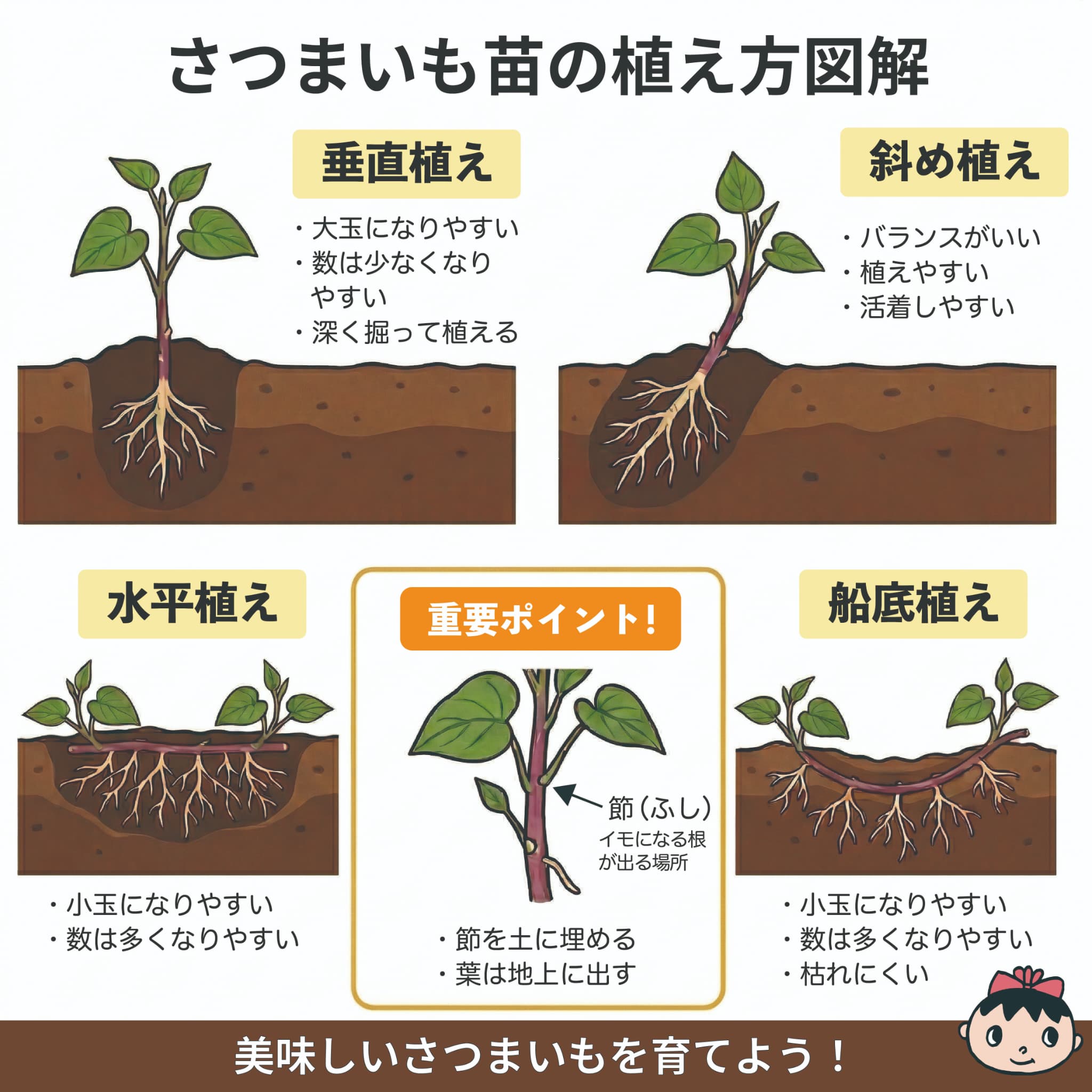 さつまいも苗の植え方
